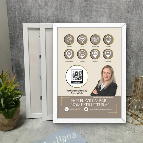 Espositore Informativo con QR-CODE/NFC Personalizzato HOSTDIGITALE™