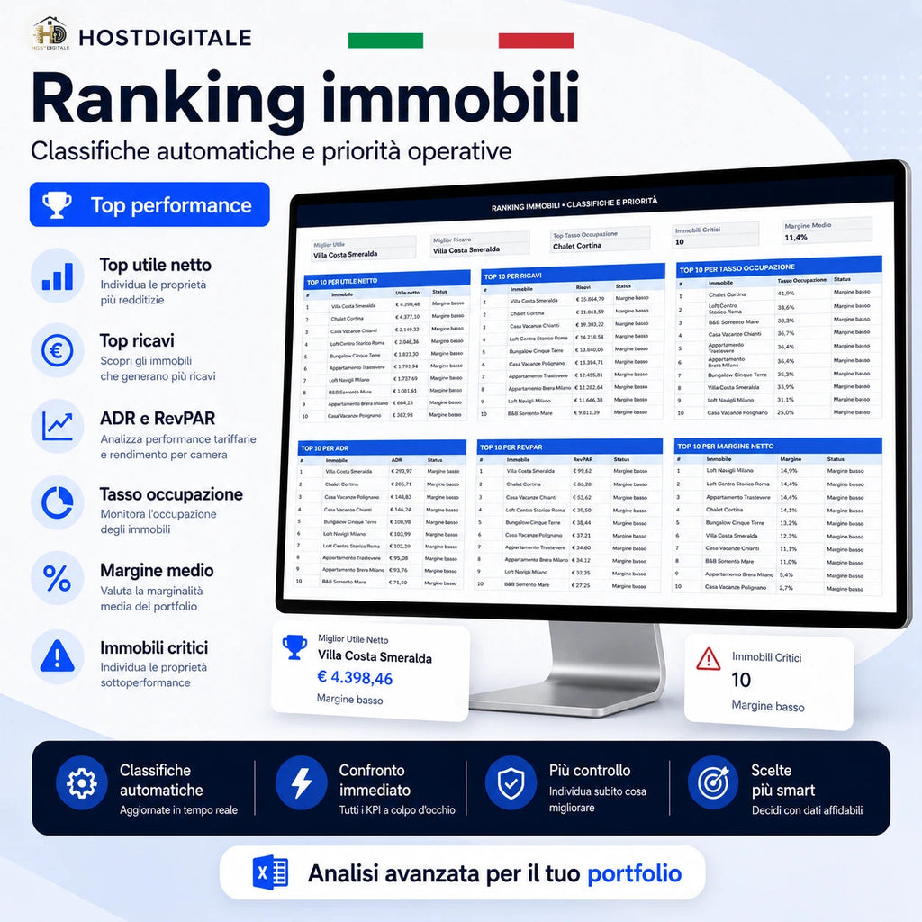 HostDigitale Multi-Property PRO — Il Gestionale per Affitti Brevi 2026 HOSTDIGITALE™