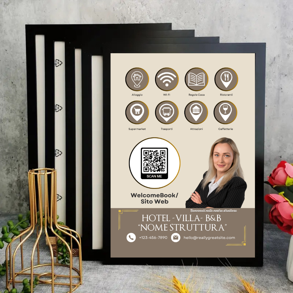 Espositore Informativo con QR-CODE/NFC Personalizzato
