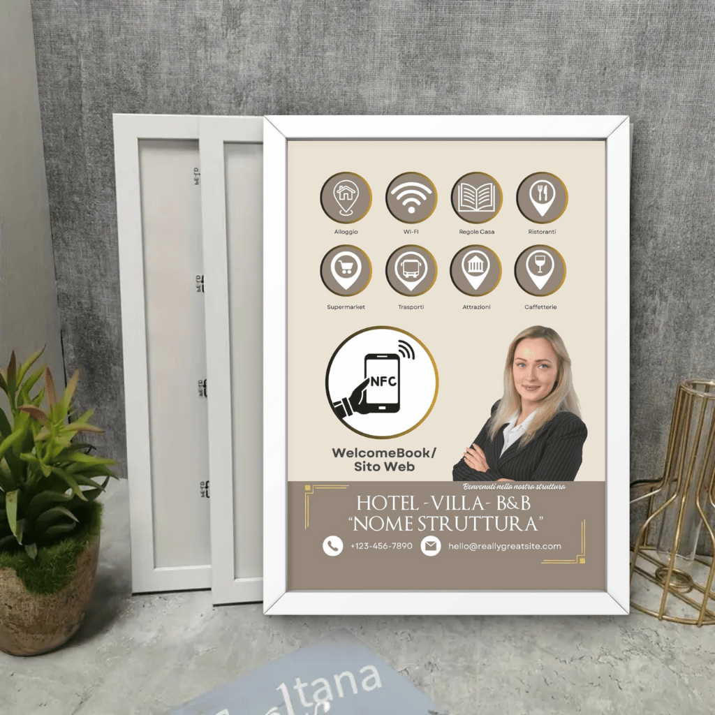 Espositore Informativo con QR-CODE/NFC Personalizzato