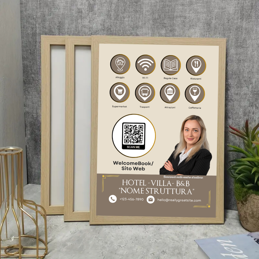 Espositore Informativo con QR-CODE/NFC Personalizzato