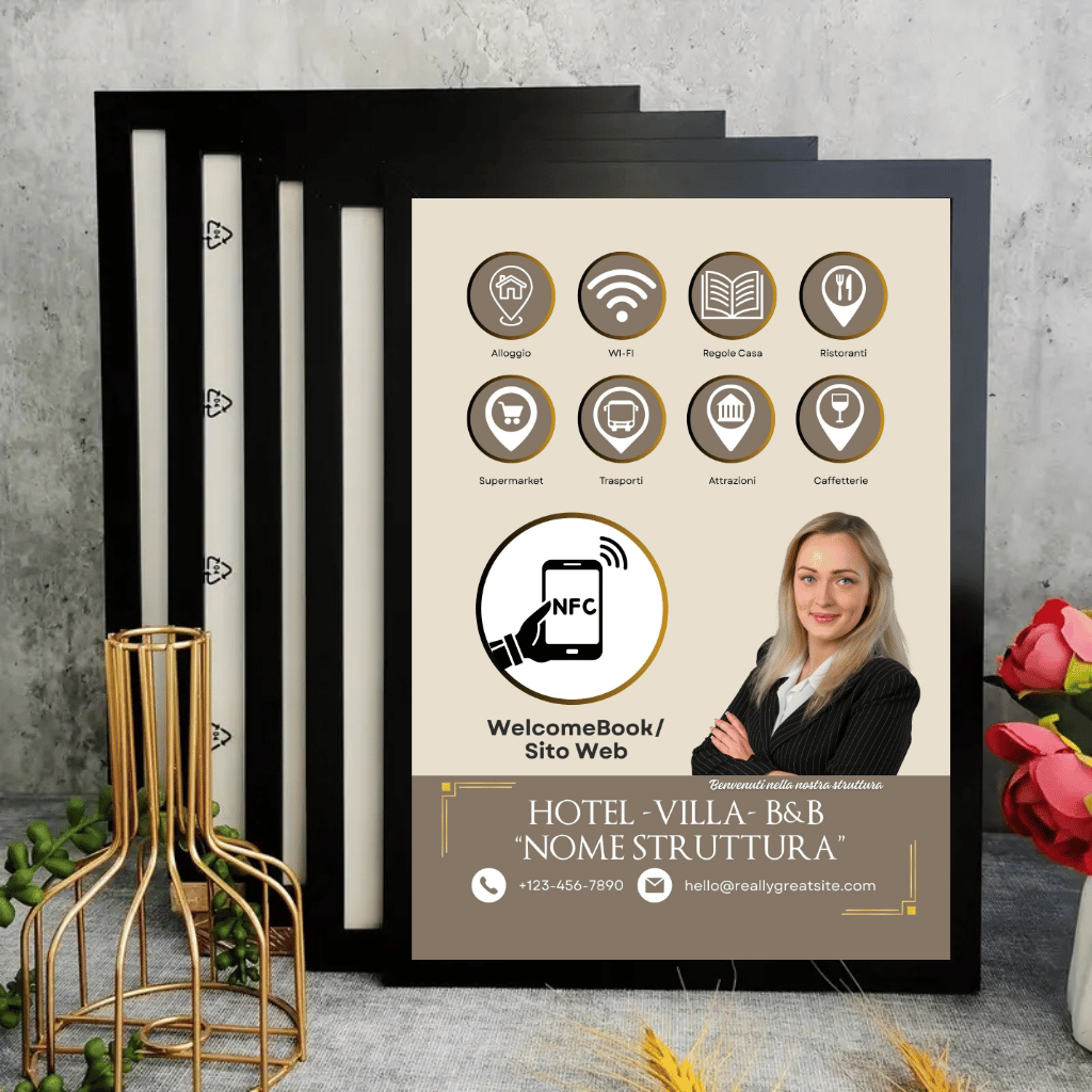 Espositore Informativo con QR-CODE/NFC Personalizzato