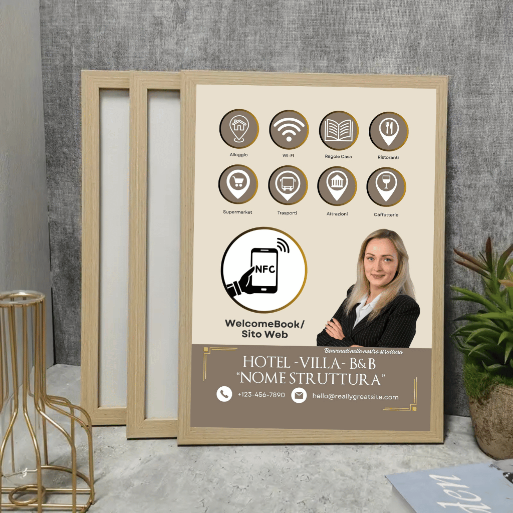 Espositore Informativo con QR-CODE/NFC Personalizzato