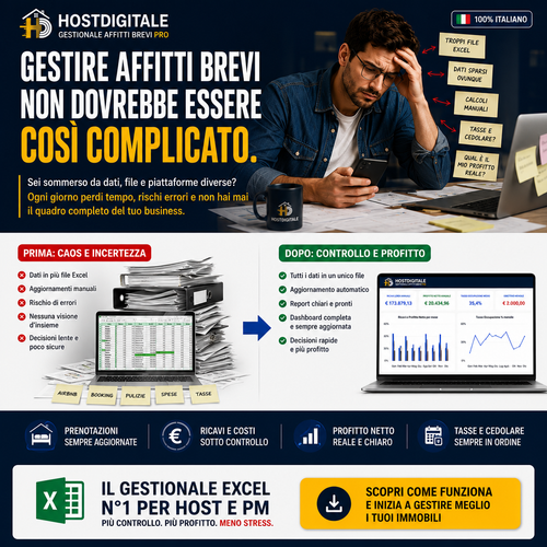 HostDigitale Multi-Property PRO — Il Gestionale per Affitti Brevi 2026 HOSTDIGITALE™