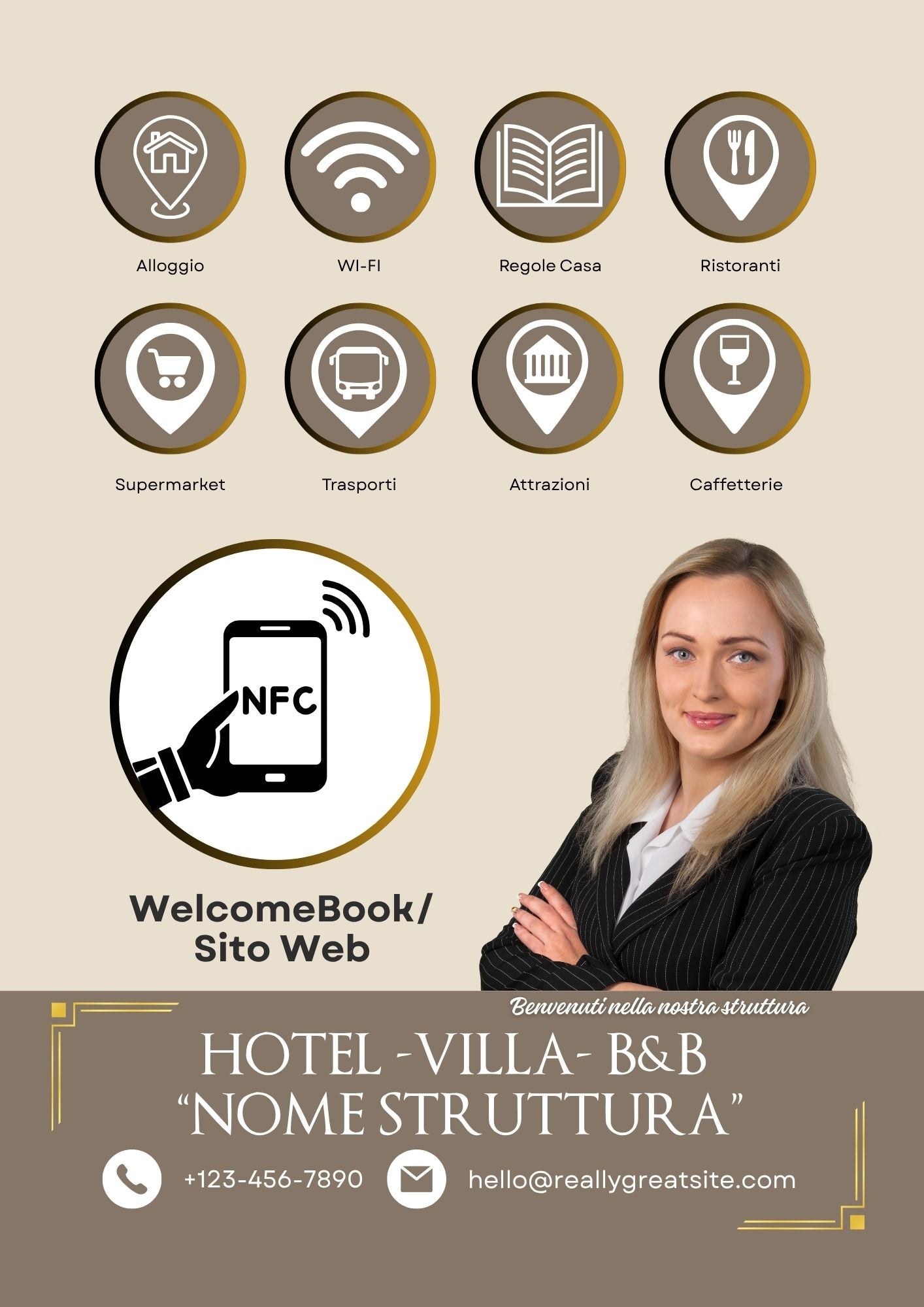 Espositore Informativo con QR-CODE/NFC Personalizzato